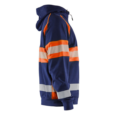 Blaklader 3552 Hi Vis Hoodie Navy Blue Hi Vis Orange Right