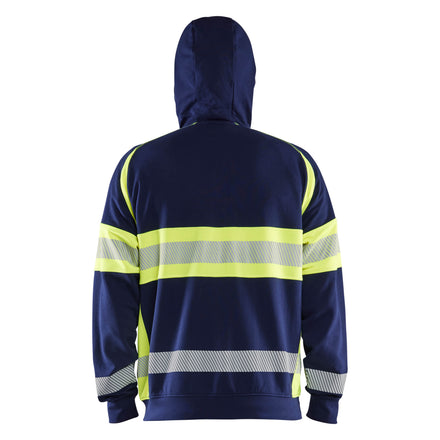 Blaklader 3552 Hi Vis Hoodie Navy Blue Hi Vis Yellow Feature