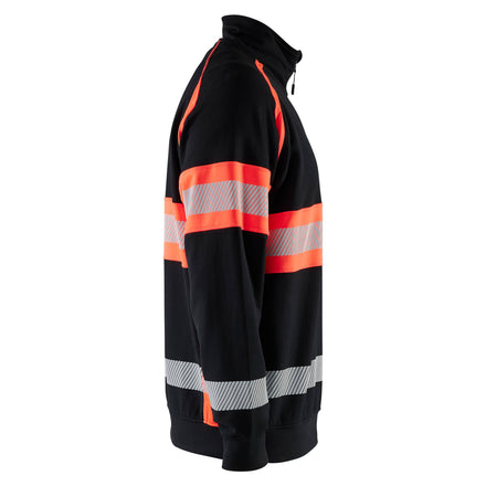Blaklader 3553 Hi Vis Sweater Black Hi Vis Red Right