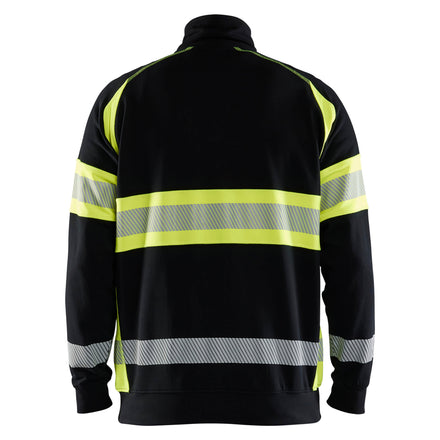 Blaklader 3553 Hi Vis Sweater Black Hi Vis Yellow Back