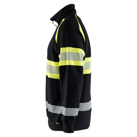 Blaklader 3553 Hi Vis Sweater Black Hi Vis Yellow Left
