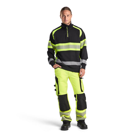 Blaklader 3553 Hi Vis Sweater Black Hi Vis Yellow Model