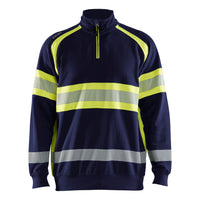 Blaklader 3553 Hi Vis Sweater Navy Blue Hi Vis Yellow Main