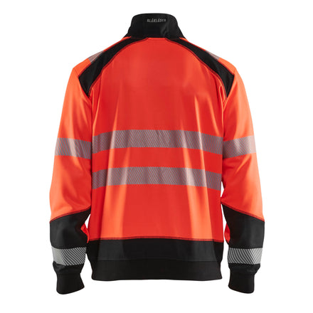 Blaklader 3558 Hi-Vis Red/Black Sweatshirt With Full Zip