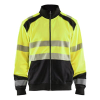 Blaklader 3558 Hi Vis Sweatshirt With Full Zip Hi Vis Yellow Black Main
