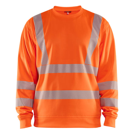 Blaklader 3562 Hi Vis Sweatshirt Hi Vis Orange Navy Blue Main