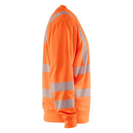 Blaklader 3562 Hi Vis Sweatshirt Hi Vis Orange Navy Blue Right