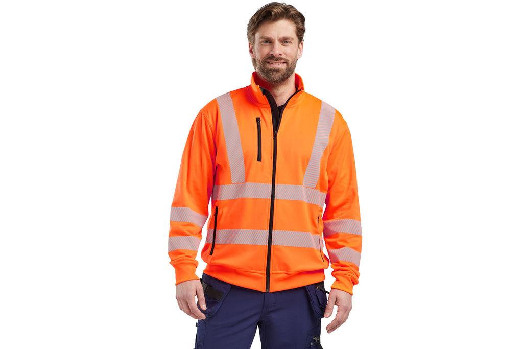 Blaklader 3563 Hi-Vis Yellow Sweatshirt Full-Zip