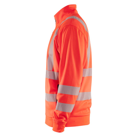 Blaklader 3563 Hi Vis Sweatshirt Full Zip Hi Vis Red Left