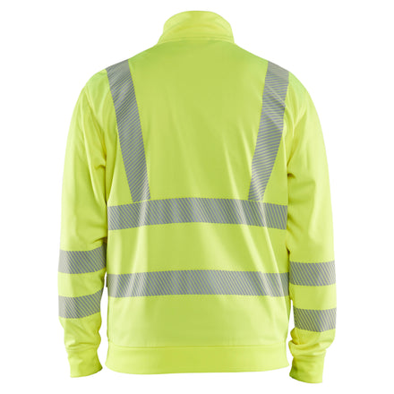 Blaklader 3563 Hi Vis Sweatshirt Full Zip Hi Vis Yellow Back