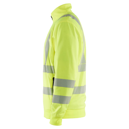 Blaklader 3563 Hi Vis Sweatshirt Full Zip Hi Vis Yellow Left