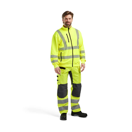 Blaklader 3563 Hi Vis Sweatshirt Full Zip Hi Vis Yellow Model