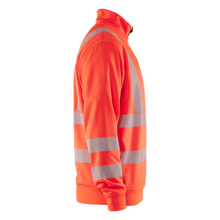 Blaklader 3564 Hi Vis Sweatshirt Half Zip Hi Vis Red Right