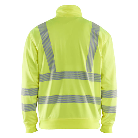 Blaklader 3564 Hi Vis Sweatshirt Half Zip Hi Vis Yellow Back