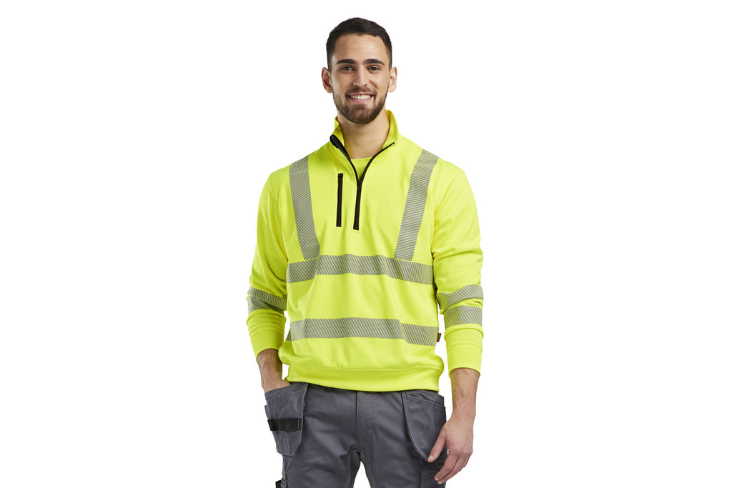 Blaklader 3564 Hi-Vis Orange Sweatshirt Half-Zip