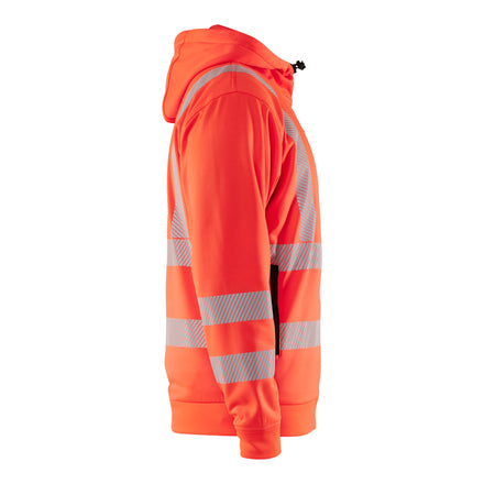 Blaklader 3565 Hi Vis Hoodie Full Zip Hi Vis Red Left