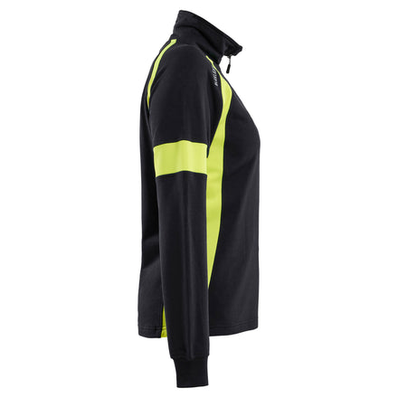 Blaklader 3566 Womens Sweatshirt With Hi Vis Black Hi Vis Yellow Right