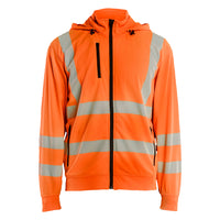 Blaklader 3573 Hi Vis Sweatshirt Detachable Hood Hi Vis Orange Navy Blue Main