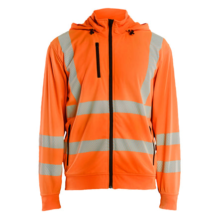 Blaklader 3573 Hi Vis Sweatshirt Detachable Hood Hi Vis Orange Navy Blue Main