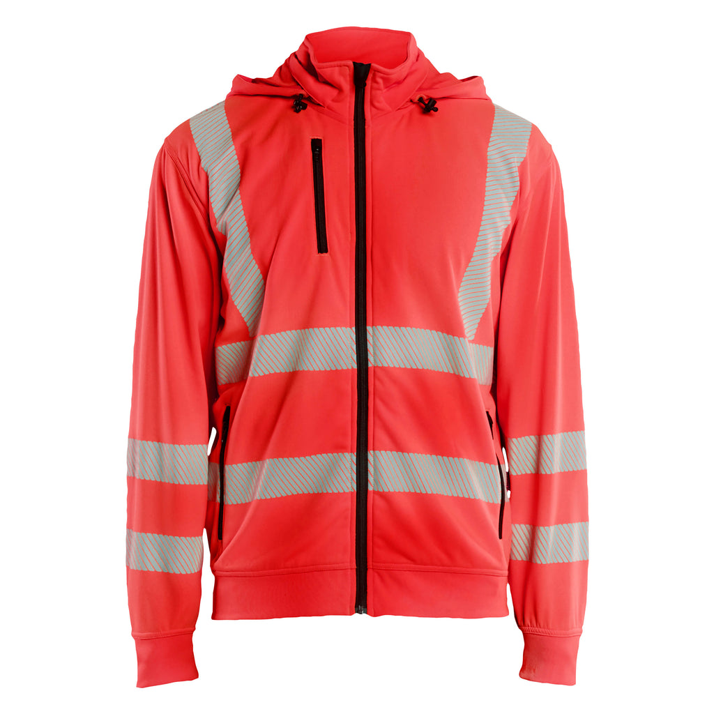 Blaklader 3573 Hi Vis Sweatshirt Detachable Hood Hi Vis Red Main