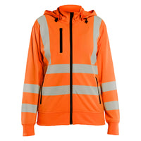 Blaklader 3574 Womens Hi Vis Sweatshirt Detachable Hood Hi Vis Orange Navy Blue Main