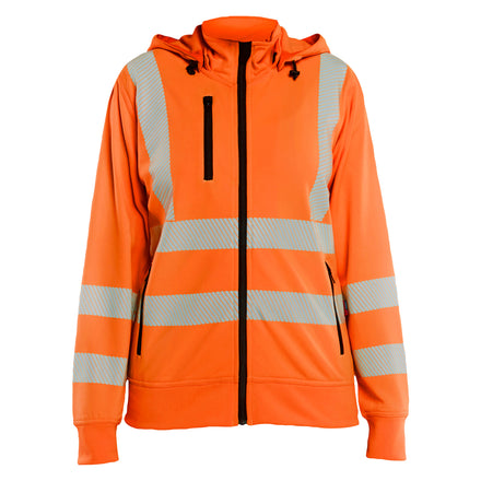 Blaklader 3574 Womens Hi Vis Sweatshirt Detachable Hood Hi Vis Orange Navy Blue Main