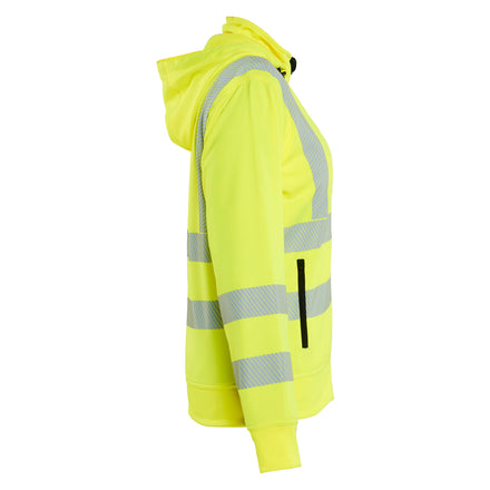 Blaklader 3574 Womens Hi Vis Sweatshirt Detachable Hood Hi Vis Yellow Right