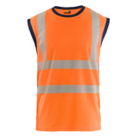 Blaklader 3575 Hi Vis Tank Top Hi Vis Orange Navy Blue Main