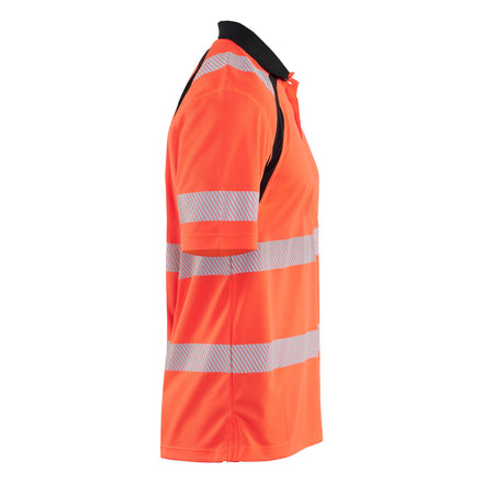 Blaklader 3595 Hi Vis Uv Protected Polo Shirt Hi Vis Red Black Right