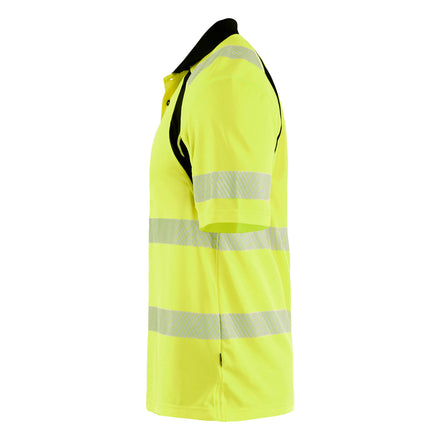 Blaklader 3595 Hi Vis Uv Protected Polo Shirt Hi Vis Yellow Black Left