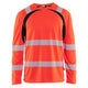 Blaklader 3599 Hi Vis Uv Protected Long Sleeved T Shirt Hi Vis Red Black Main