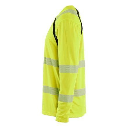 Blaklader 3599 Hi Vis Uv Protected Long Sleeved T Shirt Hi Vis Yellow Black Left