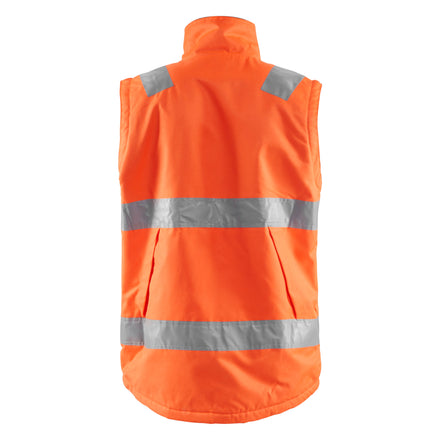 Blaklader 3870 Hi Vis Waistcoat Hi Vis Orange Navy Blue Back