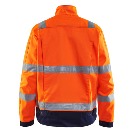 Blaklader 4023 Hi Vis Jacket Hi Vis Orange Navy Blue Back