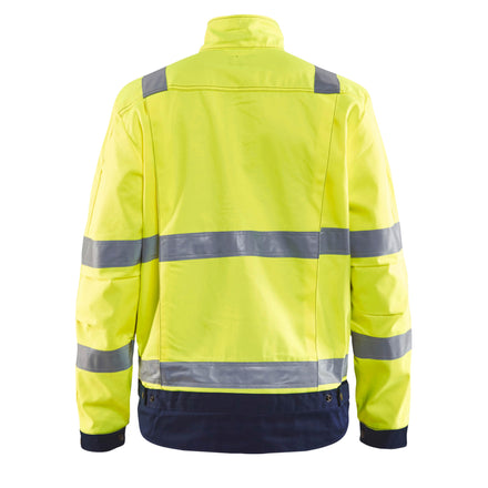 Blaklader 4023 Hi Vis Jacket Hi Vis Yellow Navy Blue Back