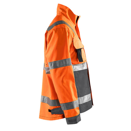 Blaklader 4064 Hi Vis Jacket Hi Vis Orange Grey Right