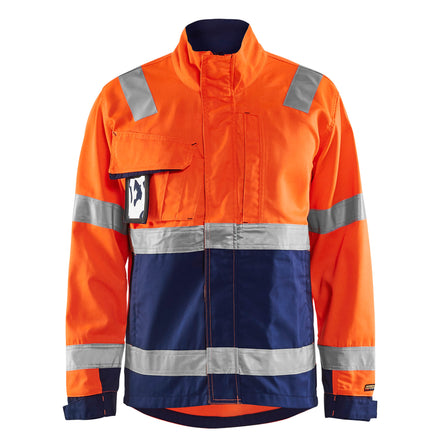 Blaklader 4064 Hi Vis Jacket Hi Vis Orange Navy Blue Main