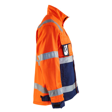 Blaklader 4064 Hi Vis Jacket Hi Vis Orange Navy Blue Right