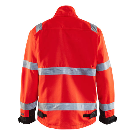 Blaklader 4064 Hi Vis Jacket Hi Vis Red Black Back