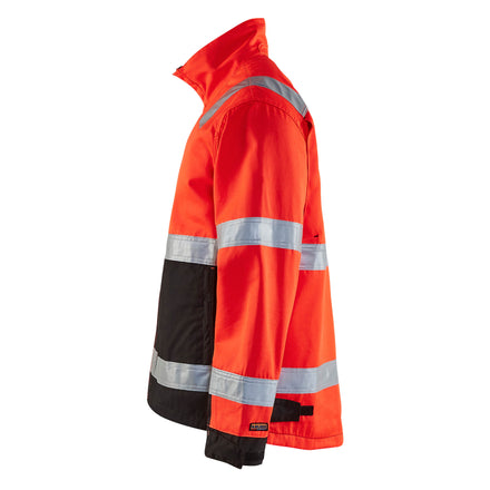 Blaklader 4064 Hi Vis Jacket Hi Vis Red Black Left
