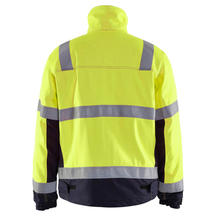 Blaklader 4069 Multinorm Winter Jacket Hi Vis Yellow Navy Blue Back