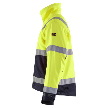 Blaklader 4069 Multinorm Winter Jacket Hi Vis Yellow Navy Blue Left