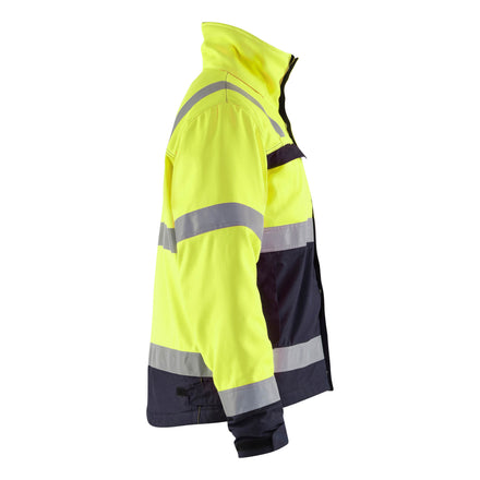 Blaklader 4069 Multinorm Winter Jacket Hi Vis Yellow Navy Blue Right