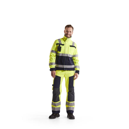 Blaklader 4087 Multinorm Jacket Hi Vis Yellow Navy Blue 3 Model