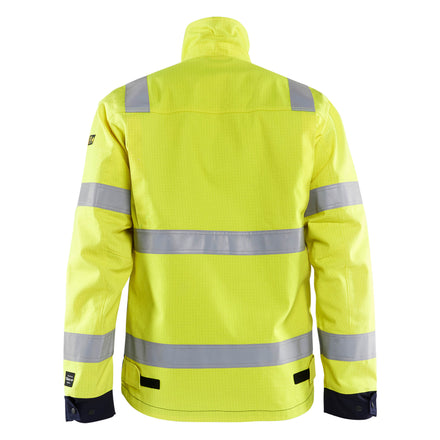 Blaklader 4087 Multinorm Jacket Hi Vis Yellow Navy Blue Back