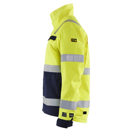 Blaklader 4087 Multinorm Jacket Hi Vis Yellow Navy Blue Left