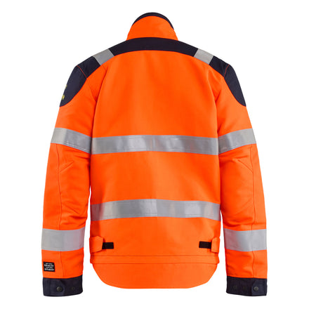 Blaklader 4089 Multinorm Inherent Jacket Hi Vis Orange Navy Blue Back