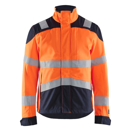 Blaklader 4089 Multinorm Inherent Jacket Hi Vis Orange Navy Blue Main