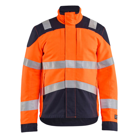 Blaklader 4089 Multinorm Inherent Jacket Hi Vis Orange Navy Blue Main