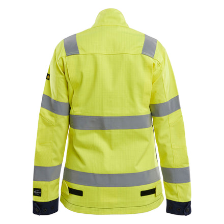 Blaklader 4091 Womens Multinorm Jacket Hi Vis Yellow Navy Blue Back